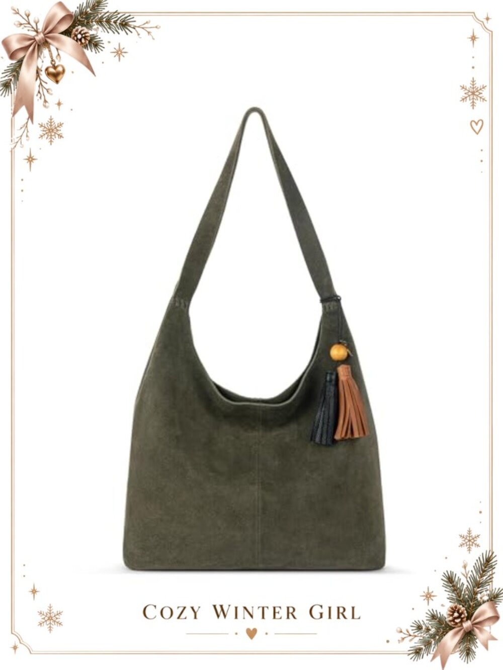 Leather Hobo Bag Double Strap Shoulder Purse Large Everyday